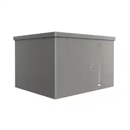 toom Baumarkt Biohort Gerätehaus 'Neo 3D' quarzgrau-metallic 348 x 292 cm mit Standardtür Angebot