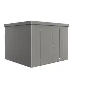 toom Baumarkt Biohort Gerätehaus 'Neo 3C' quarzgrau-metallic 292 x 292 cm mit Doppeltür Angebot