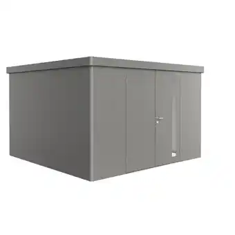 toom Baumarkt Biohort Gerätehaus 'Neo 4D' quarzgrau-metallic 348 x 348 cm mit Doppeltür Angebot