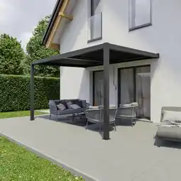 toom Baumarkt Ximax Pergola 'Shade' dunkelgrau 395,8 x 230 x 298,8 cm Angebot