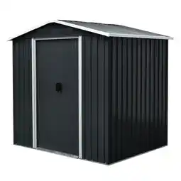 toom Baumarkt Pergart Metallgerätehaus 'Düsseldorf II 65' schiefer/weiß 194 x 131 x 184 cm Angebot