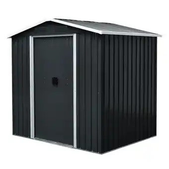 toom Baumarkt Pergart Metallgerätehaus 'Düsseldorf II 65' schiefer/weiß 194 x 131 x 184 cm Angebot