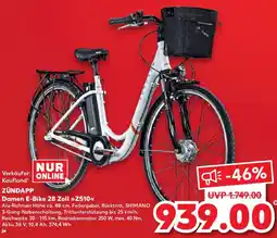 Kaufland ZÜNDAPP Damen E-Bike 28 Zoll Z510 Angebot