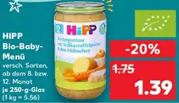 Kaufland HIPP Bio-Baby Menü Angebot