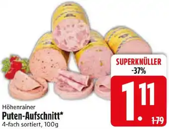 Edeka Höhenrainer Puten-Aufschnitt Angebot