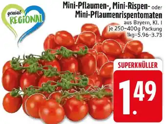 Edeka Mini-Pflaumen-, Mini-Rispen- oder Mini-Pflaumenrispentomaten Angebot