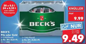 Kaufland BECK'S Pils oder Gold Angebot