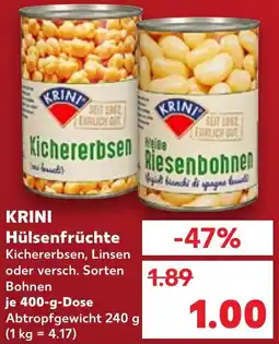 Kaufland KRINI Hülsenfrüchte Angebot