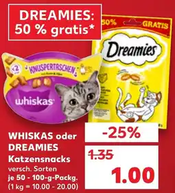 Kaufland WHISKAS oder DREAMIES Katzensnacks Angebot