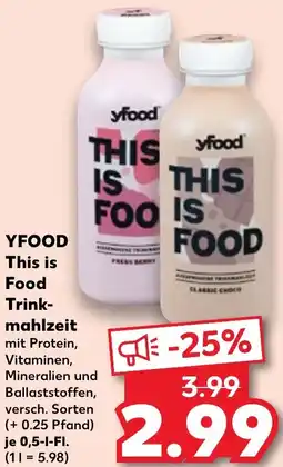 Kaufland YFOOD This is Food Trinkmahlzeit Angebot