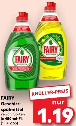 Kaufland FAIRY Geschirrspülmittel Angebot