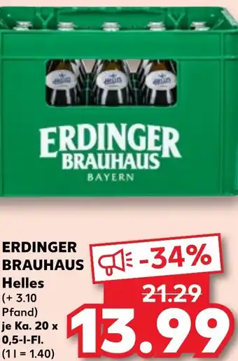 Kaufland ERDINGER BRAUHAUS Helles Angebot