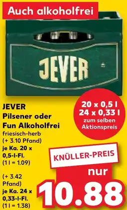 Kaufland JEVER Pilsener oder Fun Alkoholfrei Angebot