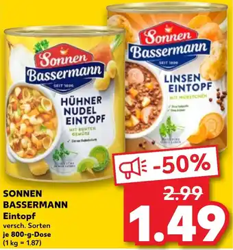 Kaufland SONNEN BASSERMANN Eintopf Angebot