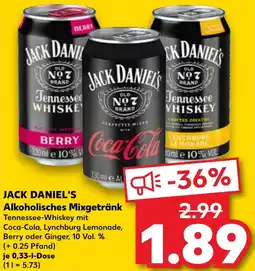 Kaufland JACK DANIEL'S Alkoholisches Mixgetränk Angebot