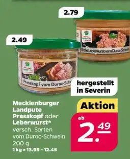 NETTO Mecklenburger Landpute Presskopf oder Leberwurst Angebot