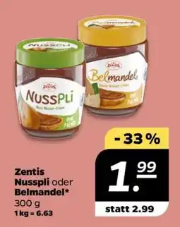 NETTO Zentis Nusspli oder Belmandel Angebot