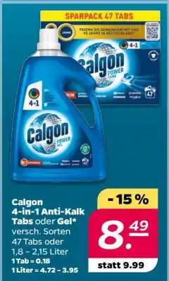 NETTO Calgon 4-in-1 Anti-Kalk Tabs oder Gel Angebot