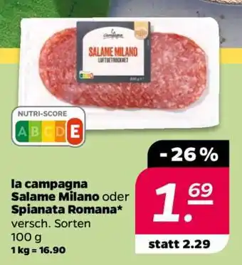 NETTO la campagna Salame Milano oder Spianata Romana Angebot