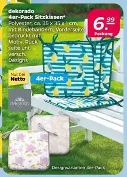 NETTO dekorado 4er-Pack Sitzkissen Angebot