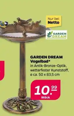 NETTO GARDEN DREAM Vogelbad Angebot