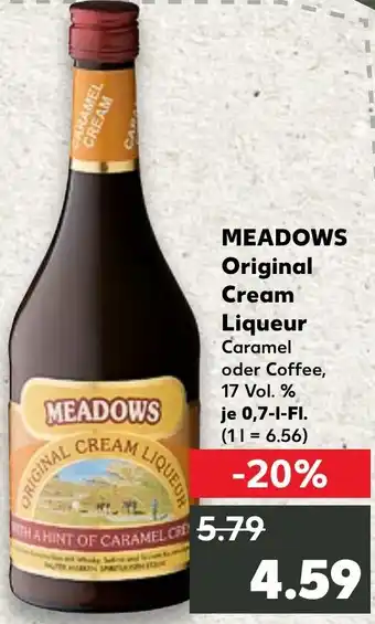 Kaufland MEADOWS Original Cream Liqueur Angebot