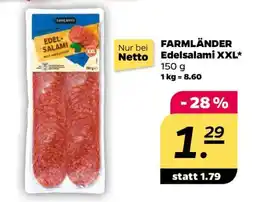 NETTO FARMLÄNDER Edelsalami XXL Angebot
