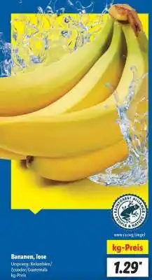 Lidl Bananen, lose Angebot