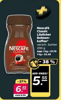 NETTO Nescafé Classic löslicher Bohnenkaffee Angebot