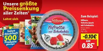 Lidl Milbona Yofrutta Quark mit Schokobits Angebot