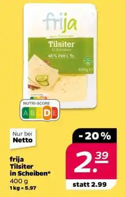 NETTO frija Tilsiter in Scheiben Angebot