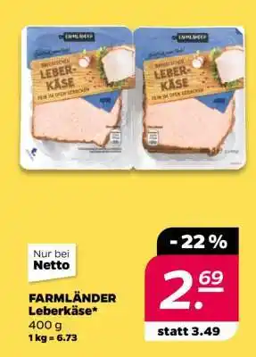 NETTO FARMLÄNDER Leberkäse Angebot