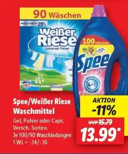 Lidl Spee/Weißer Riese Waschmittel Angebot