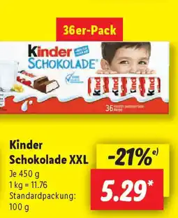 Lidl Kinder Schokolade XXL Angebot