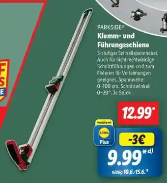 Lidl PARKSIDE Klemm- und Führungsschiene Angebot