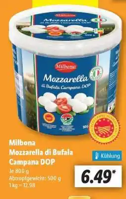 Lidl Milbona Mozzarella di Bufala Campana DOP Angebot