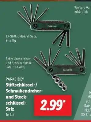 Lidl PARKSIDE Stiftschlüssel-/Schraubendreher- und Steckschlüssel-Satz Angebot