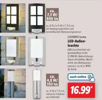 Lidl LIVARNO home LED-Außenleuchte Angebot