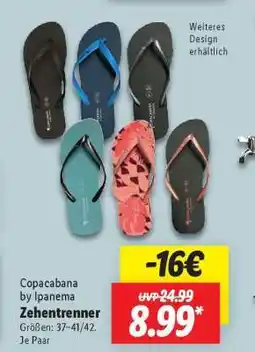 Lidl Copacabana by Ipanema Zehentrenner Angebot