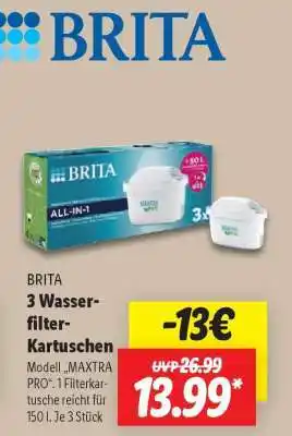 Lidl BRITA 3 Wasserfilter-Kartuschen Angebot