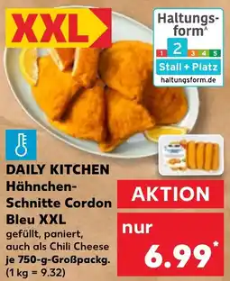 Kaufland DAILY KITCHEN Hähnchen Schnitte Cordon Bleu XXL Angebot