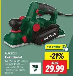 Lidl PARKSIDE Elektrohobel Angebot
