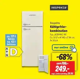 Lidl Respekta Kühlgefrierkombination Angebot