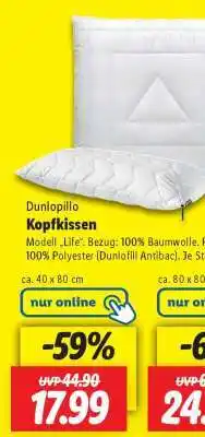 Lidl Dunlopillo Kopfkissen Angebot