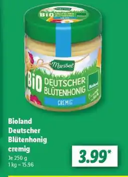 Lidl Bioland Deutscher Blütenhonig cremig Angebot