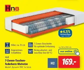 Lidl Hn8 7-Zonen Taschenfederkern-Matratze Angebot