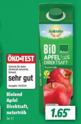 Lidl Bioland Apfel Direktsaft, naturtrüb Angebot