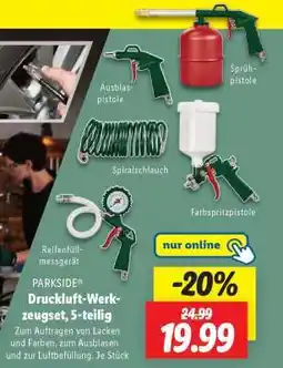Lidl PARKSIDE Druckluft-Werkzeugset, 5-teilig Angebot