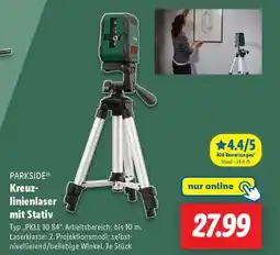 Lidl PARKSIDE Kreuzlinienlaser mit Stativ Angebot