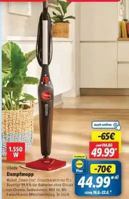 Lidl Vileda Dampfmopp Angebot